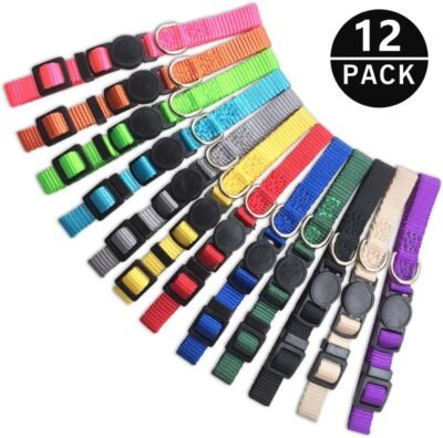 Blaoicni Puppy ID Collar Identification Soft Nylon Adjustable