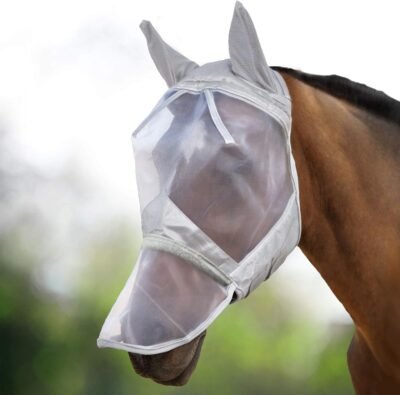 Harrison Howard CareMaster Horse Fly Mask Long Nose with Ears
