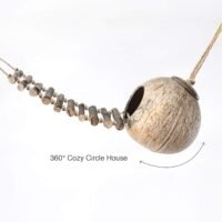 Niteangel 100 Natural Coconut Hideaway with Ladder Bird and Small