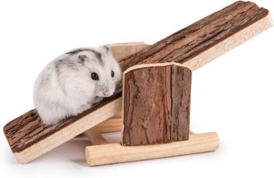 Niteangel Natural Wood Hamster Seesaw