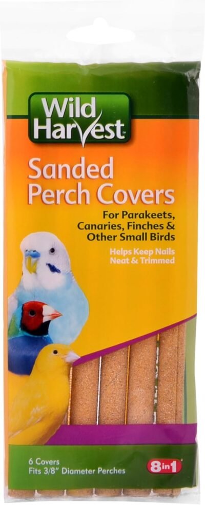 Wild Harvest P-84141 Sanded Perch Covers for Small Birds 6-Count