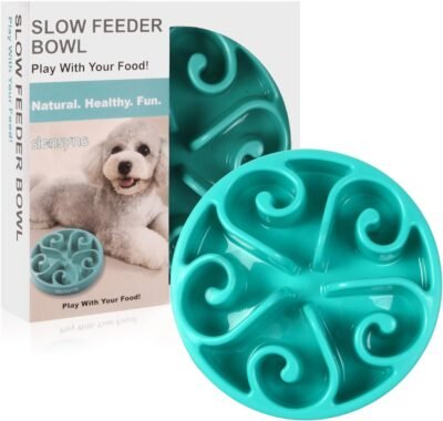 Siensync Slow Feeder Dog Bowl Non Slip Puzzle Bowl Fun Feeder