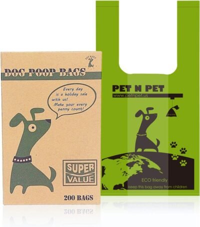 PET N PET Poop Bags Dog Poop Bags with Easy Tie Handles