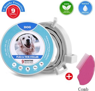 Flea Collar for Dogs with Flea Comb- Flea and Tick Prevention Collar