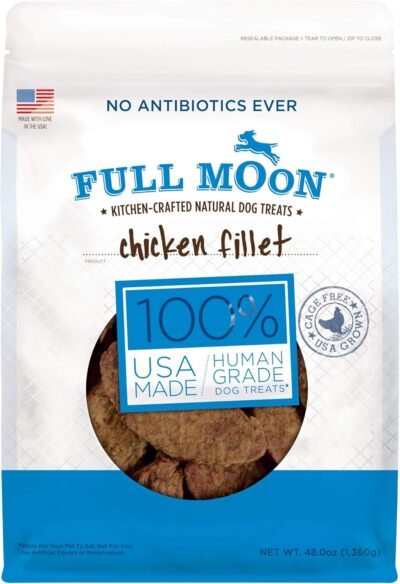 Full Moon All Natural Human Grade Dog Treats Chicken Fillet 3 Lb