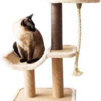 Catry Cat Tree Cradle Bed with Natural Sisal Scratching Posts and