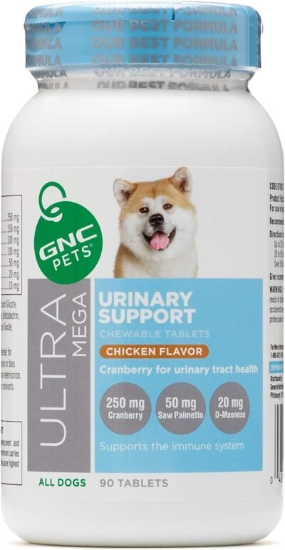 GNC Pets Ultra Mega Urinary Support Chewable Tablets Supplement for