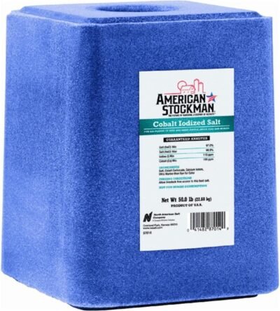 North American 87014 Cobalt Iodized Salt Block 50 Lb