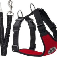 SlowTon Dog Car Harness Plus Connector Strap Multifunction Adjustable