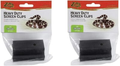 2 Pack Zilla Reptile Terrarium Covers Heavy Duty Screen Clips Small