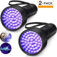 2-Pack UV Flashlight Black Light 51 LED 395 nm Ultraviolet Blacklight