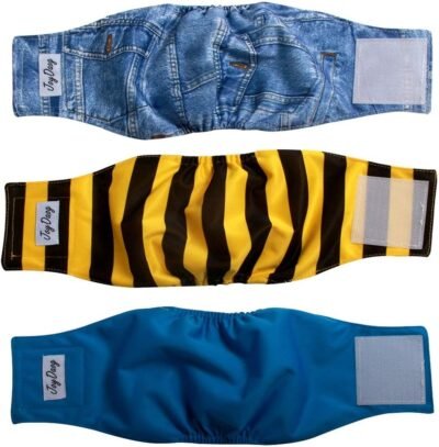 JoyDaog Reusable Belly Bands for Small Dog Diapers Male Washable