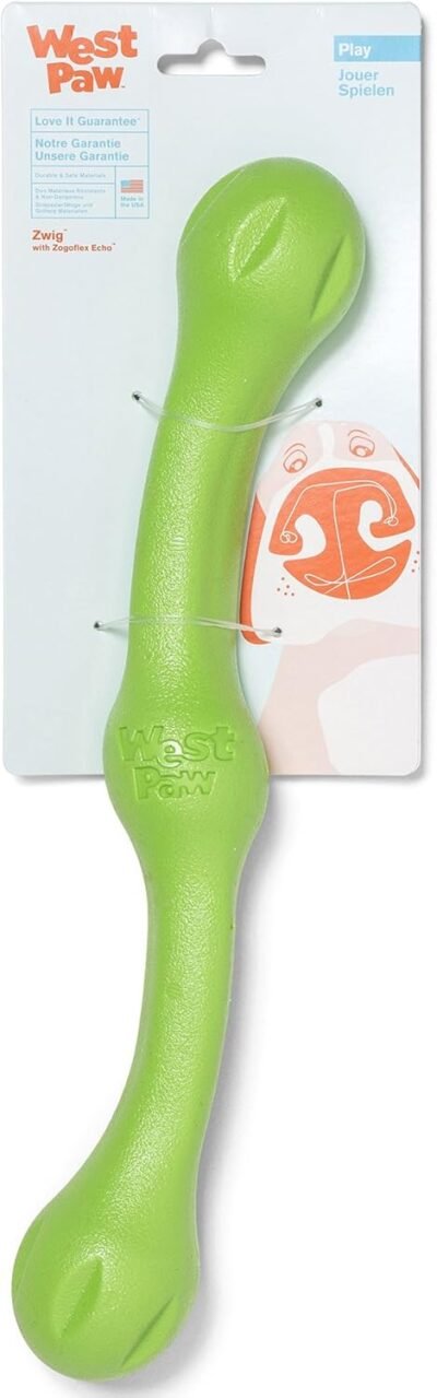 West Paw Zogoflex Echo Zwig Squeezy Dog Fetching Stick Bouncy Hollow