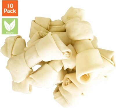 Pet Magasin Natural Premium Long-Lasting Rawhide Bones Pack of 10