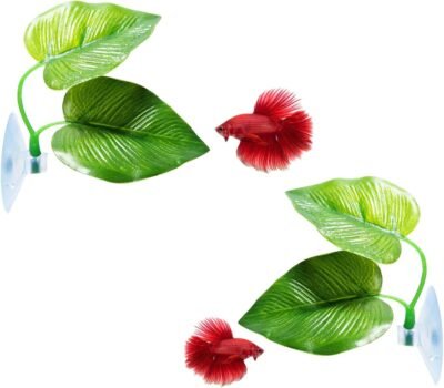CousDUoBe Betta Fish Leaf Pad - Improves Betta's Health by Simulating