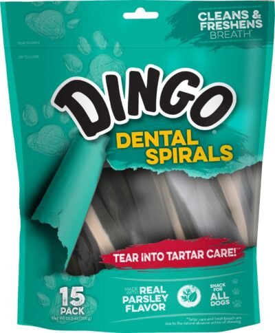 Dingo Tartar and Breath Dental Spirals for All Dogs