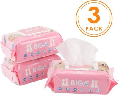 Deodorizing Hypoallergenic Pet Wipes with Fragrance Free Natural