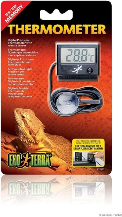 Exo Terra Digital Thermometer with Probe Celsius and Fahrenheit