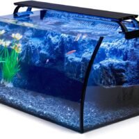 hygger Horizon 8 Gallon LED Glass Aquarium Kit for Starters with 7W