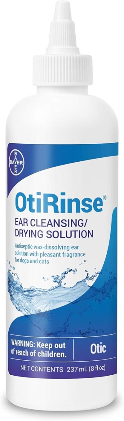 Bayer OtiRinse Ear CleansingDrying Solution for Dogs Cats and Horses