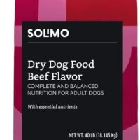 Amazon Brand - Solimo Basic Dry Dog Food with Grains Chicken or Beef