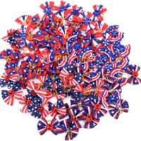 20pcs Handmade Puppy Dog Cat Hair Bows for 4th of July Dog Bows US