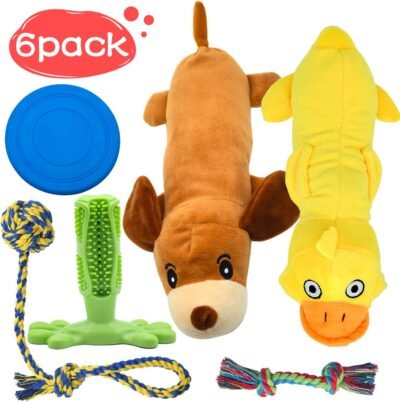 Stuffed Animals Squeaky Dog Toys for Small Dogs Dog Rope Toy Set Dog