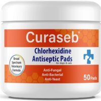Curaseb Chlorhexidine Wipes 50 Pads For Dogs & Cats Antifungal