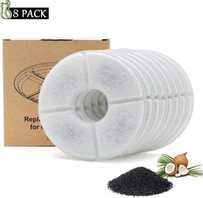 Sindello Pet Fountain Filters 8 Pack Cat Water Fountain Filter