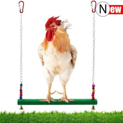 GABraden Chicken Swing Natural Frosted Wooden Colorful Chicken Toy