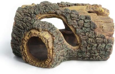 Hygger Betta Log Resin Hollow Tree Trunk Ornament Betta Fish