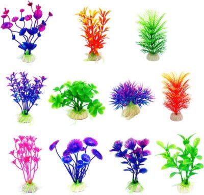 CousDUoBe Artificial Aquatic Plants Small Aquarium Plants Artificial
