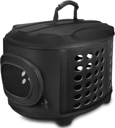 FRIEQ 23-Inch Large Hard Cover Pet Carrier - Pet Travel Kennel for