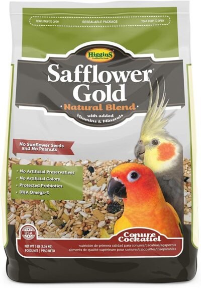 Higgins Safflower Gold Natural Food Mix for Conures & Cockatiels