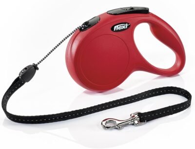 FLEXI New Classic Retractable Dog Leash Cord 16 ft Medium Red