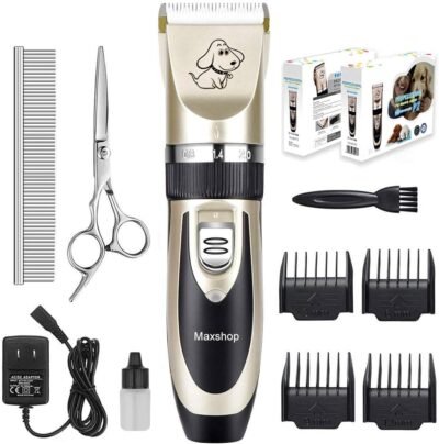 Maxshop Low Noise Rechargeable Dogs Clippers Grooming Trimming Kit