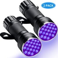 RENOOK 21 LEDs Mini UV Black Light Flashlight - 395nm Detector for