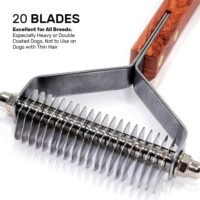PawsPamper Extra Wide Undercoat Rake for Medium to Large Dogs Cats