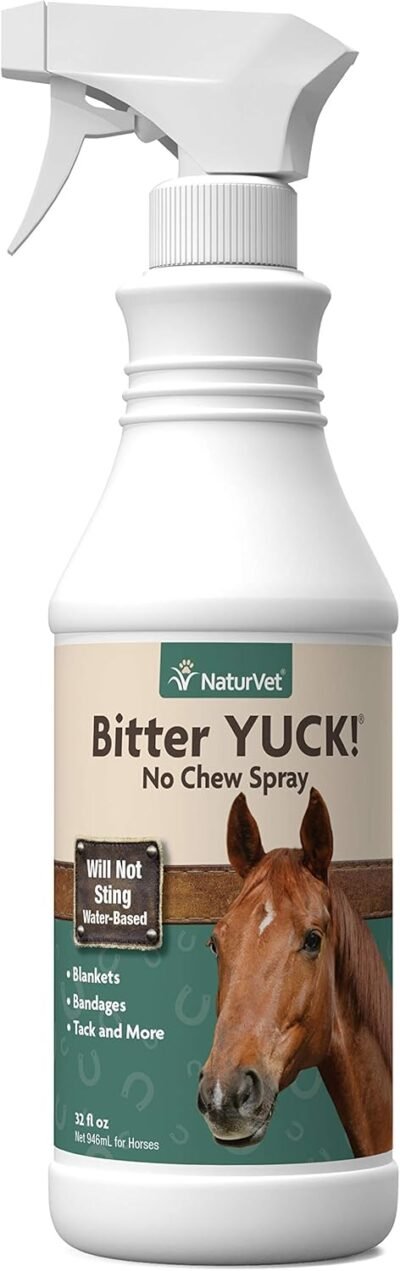 NaturVet Bitter YUCK - No Chew Spray For Horses Deters Chewing On