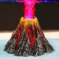 Uniclife Aquarium Volcano Ornament Kit with Air Stone Bubbler Fish