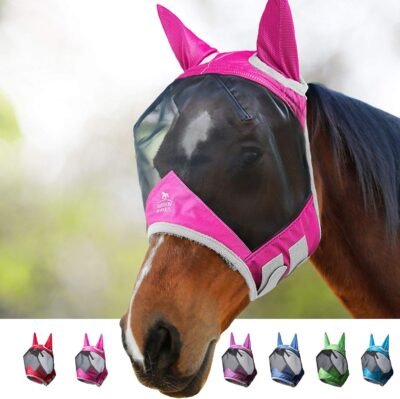 Harrison Howard CareMaster Fly Mask Long Nose with Ears Piano Black