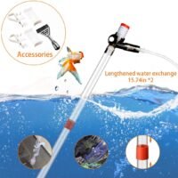 SSRIVER Aquarium Gravel Cleaner Fish Tank Kit Long Nozzle Water