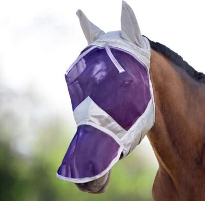Harrison Howard CareMaster Horse Fly Mask Long Nose with Ears