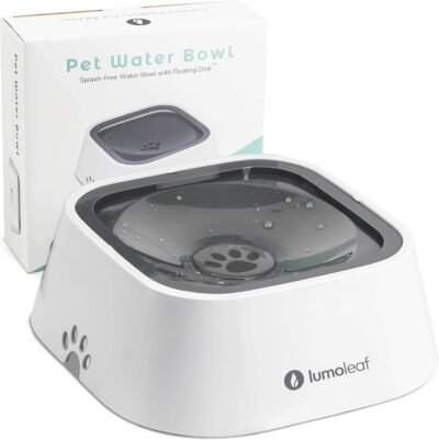 LumoLeaf Dog Water Bowl Dog Bowl No-Spill Pet Water Bowl Slow Water