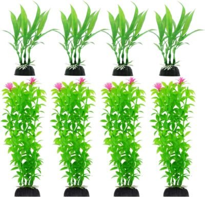 CousDUoBe 8 Pack Artificial Aquarium Plants Used for Household and