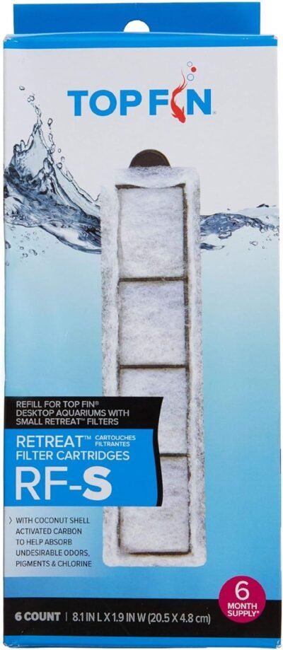 Top Fin Retreat RF-S Filter Cartridges Small Refill for Desktop