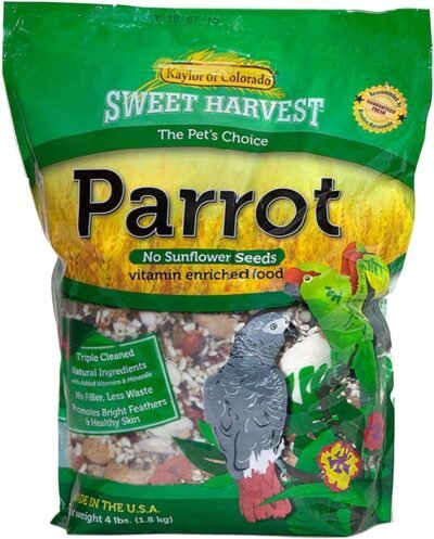 Sweet Harvest Parrot Bird Food No Sunflower Seeds 4 lbs Bag - Seed