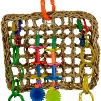 Super Bird Creations SB741 Seagrass Mini Activity Wall with Colorful