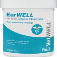 VetWELL Dog Ear Wipes - Otic Cleaning Wipes for Infections and
