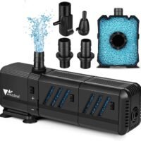 amzdeal Water Pump Aquarium 400GPH 1500LH15W Submersible Water Pump